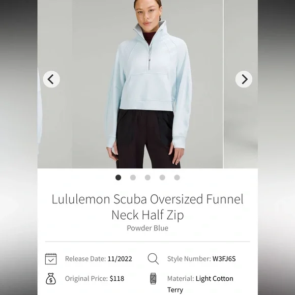Lululemon Scuba Oversized Funnel Neck Half Zip - Picture 2 of 4